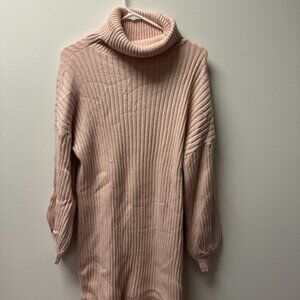 Baby Pink Sweater Dress